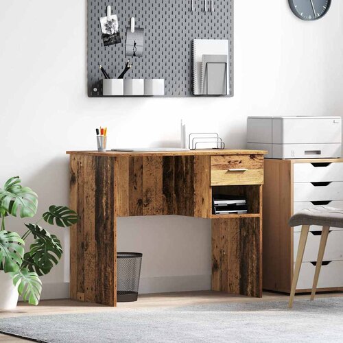  Stol s ladicama Staro drvo 90 x 49 x 75 cm Konstruirano drvo Slike