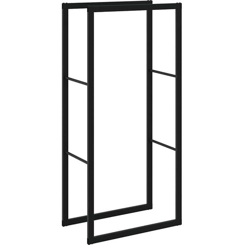 VidaXL Stalak za drva crni 55x30x116 cm čelik Slike