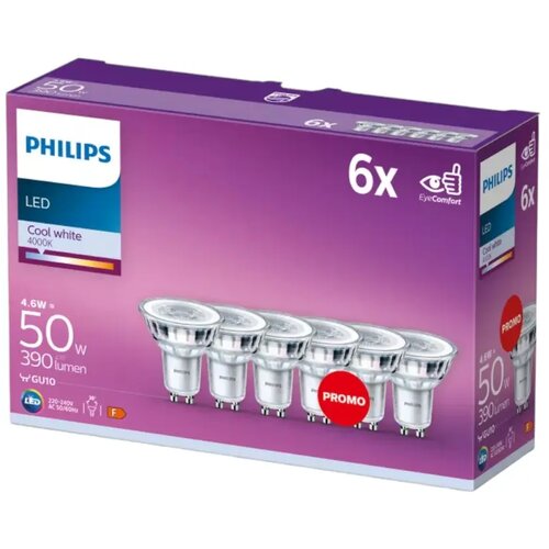 Philips led žarulja GU10, 4, 6 w, 4000 k, 6/1 Slike