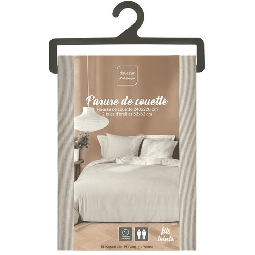 Douceur d int&amp;eacute;rieur Bež posteljnina za zakonsko posteljo/podalj&amp;scaron;ana iz mikrovlaken 240x220 cm Azura &amp;ndash; Slike