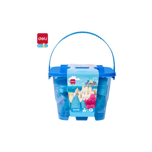 Deli KINETIČKI PESAK U KANTICI SA 6 MODLI 500g PLAVI EY013-BL Cene