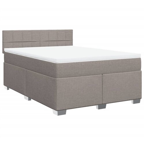 Maison Chic Box spring postelja - Vzmetna postelja z vzmetnico taupe 140x190 cm blago SL5332, (21887571) Cene