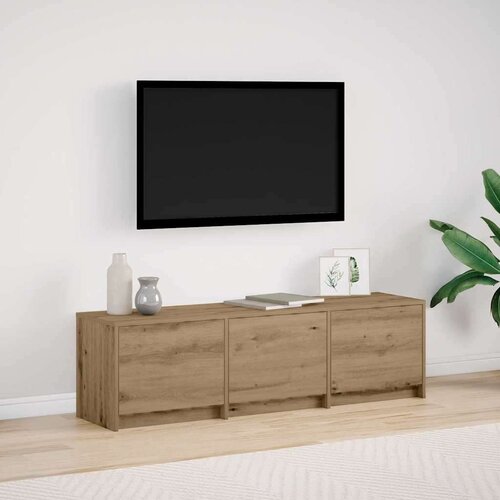 TV omarica z LED lučmi Oreh 140 x 34 x 40 cm Konstruiran les, (5000112609) Cene