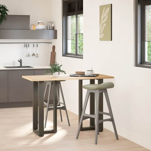 Noge za barski stol T-oblika 2 kom Crne 40x35x(90-91) cm Čelik Cene