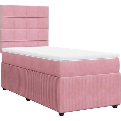Box spring krevet s madracem ružičasti 90x190 cm bar&amp;scaron;unasti Slike