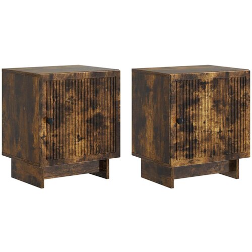  Noćni ormar 2 pcs Dimljeni hrast 43 x 34,5 x 50 cm Cijene