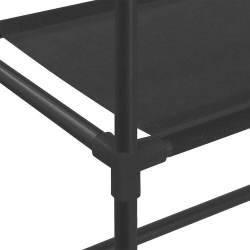 VidaXL Stalak za pohranu na 2 razine crni 69 x 28 x 143 cm željezni Slike