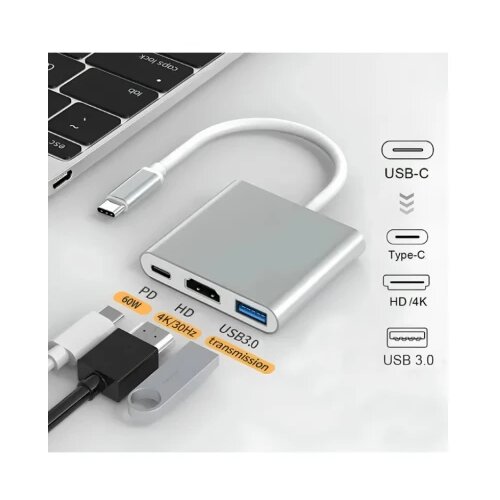 Changzhou Avi co.,ltd 3u1 USB HUB, HDMI+USB-A i USB-C(PD) HUB-USBC1/3 Cene