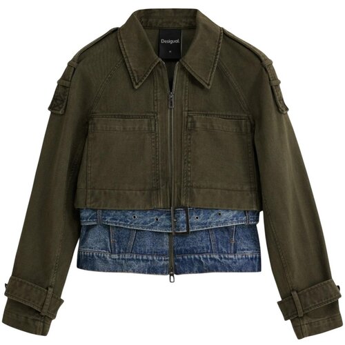 Desigual Jeans jakne CHAQ_TROPEZ 25WWEW54 Zelena Slike