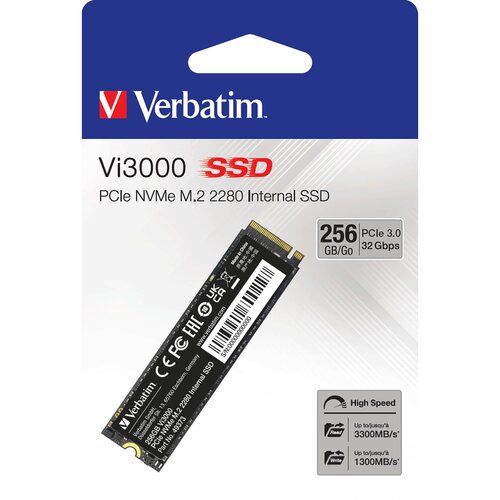Verbatim Vi3000 PCle NVMe M.2 SSD 256GB 49373 Cijene
