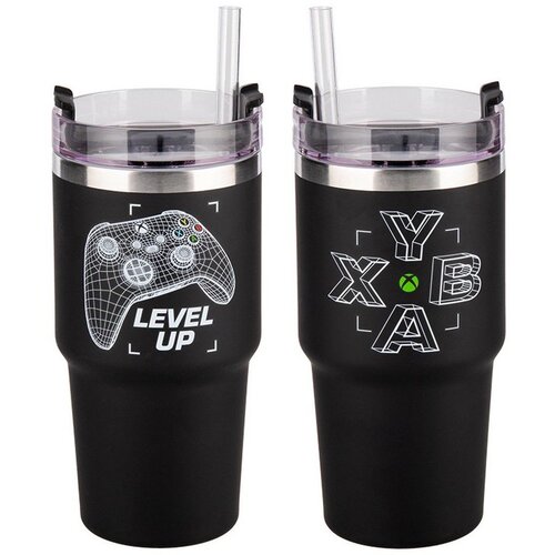 Paladone XBOX Gamer Ča&amp;scaron;a s Izolacijom i Slamkom (600 ml) Slike