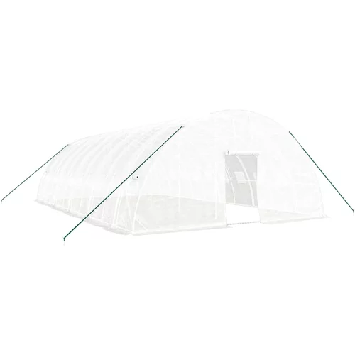 vidaXL Rastlinjak z jeklenim okvirjem bel 60 m² 10x6x2,85 m, (20759988)