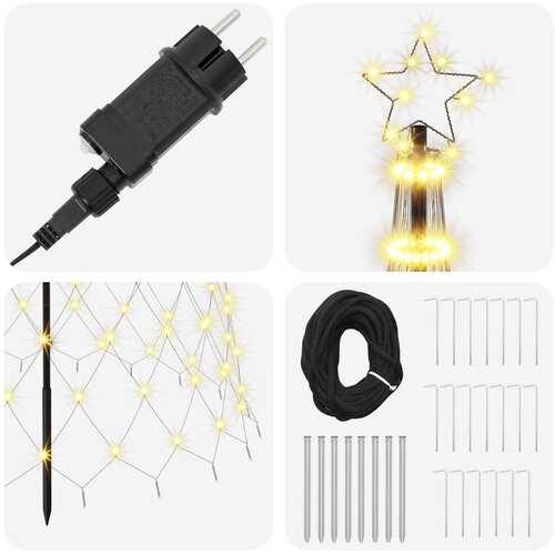  LED božićno drvce 500 cm 550 LED lampica Topla bijela Željezo Slike