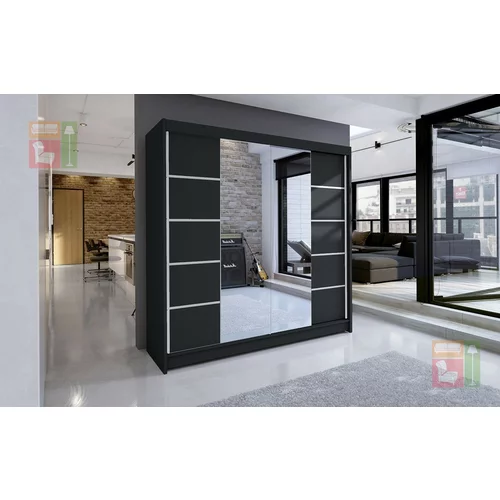 ADRK Furniture Garderobna omara z drsnimi vrati Traves 180x215x58
