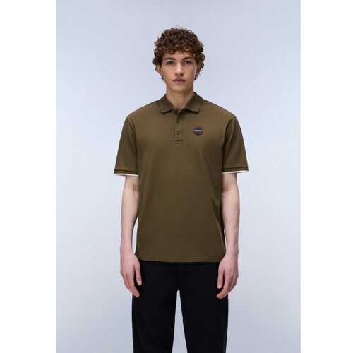 Napapijri e-badge ss 1 dark olive g3a Cene
