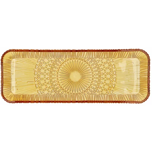 Bitz Narančasti stakleni tanjur za posluživanje 14x38 cm Kusintha –