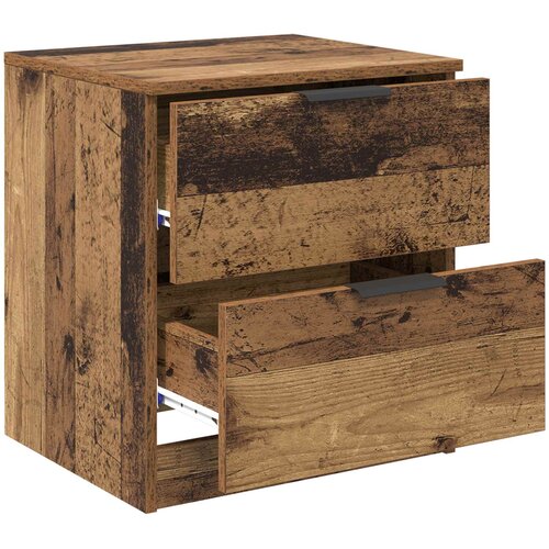  Noćni ormar 2 pcs Staro drvo 45 x 39 x 50cm Konstruirano drvo Slike
