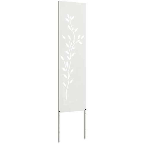  Privatnost u vrtu Bijelo 32 x 140 cm Hladno valjana čelična Slike