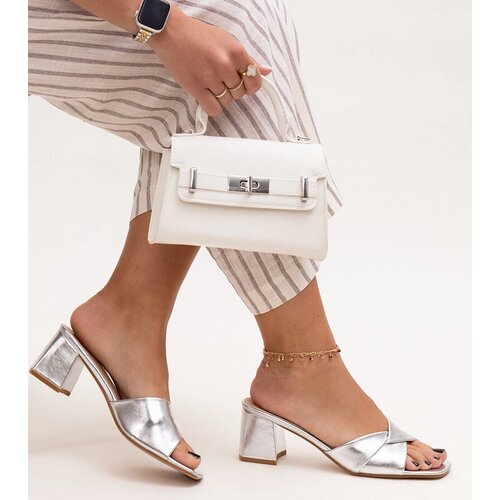 Gemre Silver block heel sandals Fanan Cijene