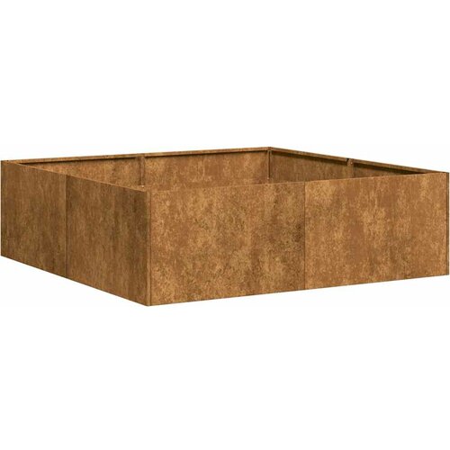 Maison Chic Cvetlični Lonec - Cvetlično korito Rusty 100x100x30 cm Vremensko odporno jeklo, (21789040) Cene