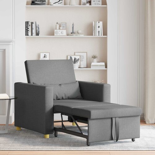 SOFA na razvlačenje Singl Tamno siva 90 x 165 x 87 cm tkanina Slike