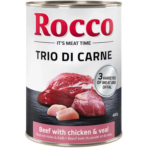 Rocco Classic Trio di Carne - 6 x 400 g - Govedina, piščanec in teletina