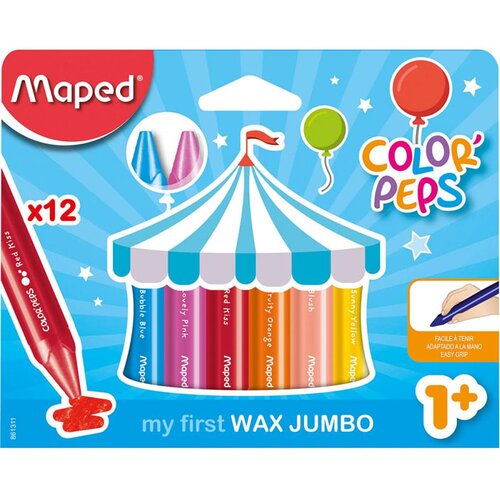 Maped Vo&amp;scaron;čene barvice Jumbo, 12 kosov Slike