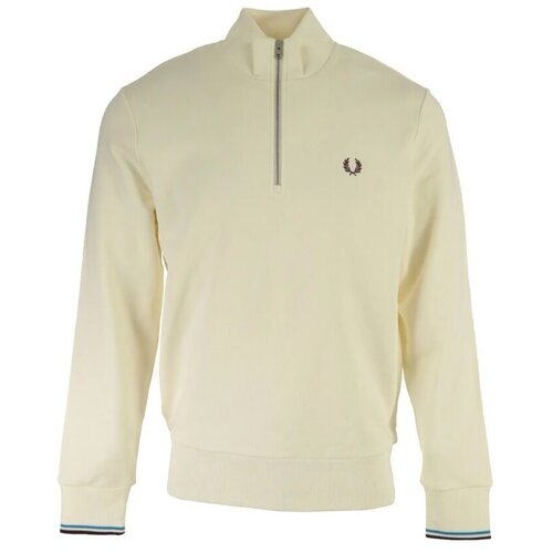 Fred Perry Puloverji HALF ZIP SWEATSHIRT Bela Slike