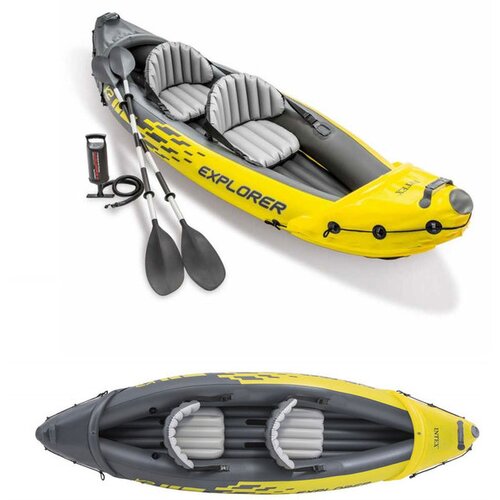 Intex Explorer K2 Napihljiv kajak z aluminijastimi vesli - rumen Cene