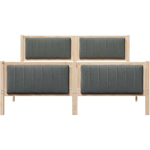 VidaXL Okvir kreveta smeđe i tamnosivo 160 x 200 cm Masivna borovina Slike