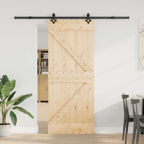  Klizna vrata NARVIK Prirodna i crna 85 x 210 cm (213,5 cm) Cene