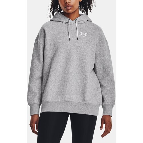 Under Armour Sweatshirt Essential Flc OS Hoodie-GRY - Women Slike