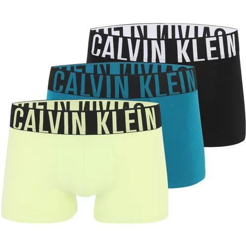 Calvin Klein Underwear Boksarice cijansko modra / limonino-rumena / črna