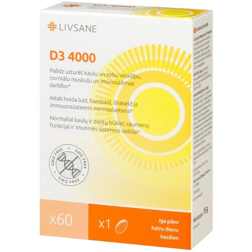 LIVSANE vitamin D3 4000 A60 Cene