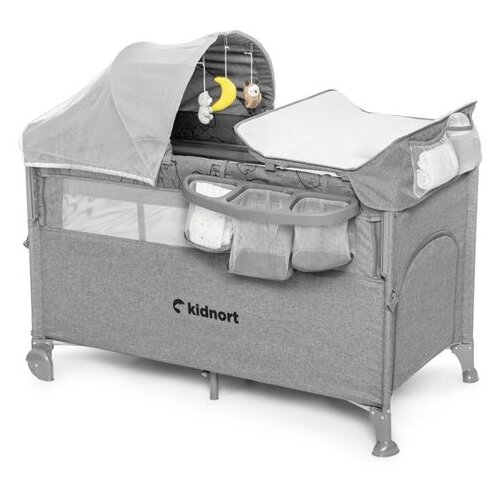 KIDNORT stugan prenosivi krevetac light grey M&eacute;lange Cene