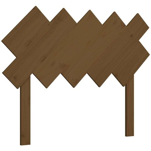  Uzglavlje za krevet boja meda 104x3x80 5 cm masivna borovina Slike