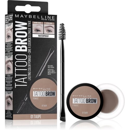 Maybelline brow tattoo lasting color pomade gel pomada za obrvi 4 g odtenek 01 taupe za ženske Cene