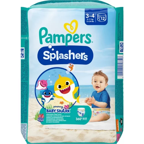 Pampers Splashers 3-4 jednokratne pelene za kupanje 6-11 kg 12 kom