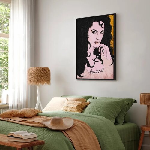 Slika - Amore Mio (1 Part) Vertical 80x120 U crnom drvenom okviru Cene