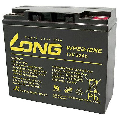 Long WP22-12NE WP22-12NE svinčeni akumulator 12 V 22 Ah svinčevo-koprenast (&amp;Scaron; x V x G) 181 x 167 x 76 mm M5-vijačni priklop obstojnostni cikel\, nizko samopraznjenje\, brez vzdrževanja, (20438822) Slike
