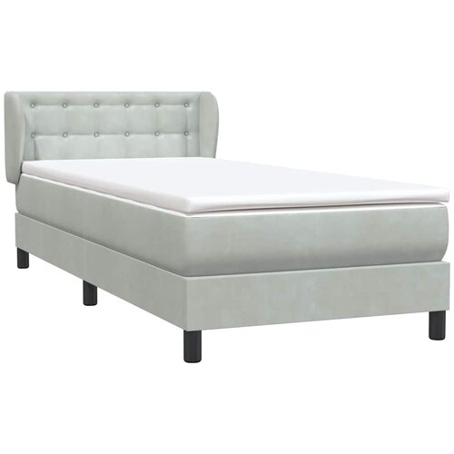 Box Spring krevet s madracem svijetlo sivi 80x210 cm bar&amp;scaron;un Slike
