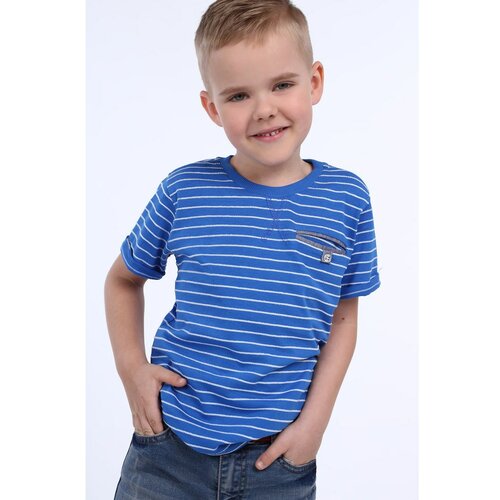 Fasardi Boys' cornflower blue striped t-shirt Slike