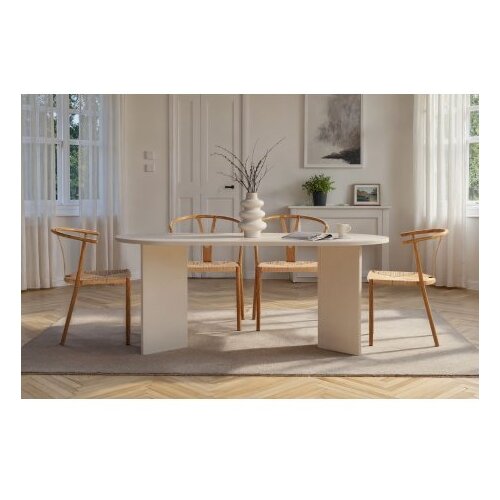 Hanah home trpezarijski sto sablin wood white Slike