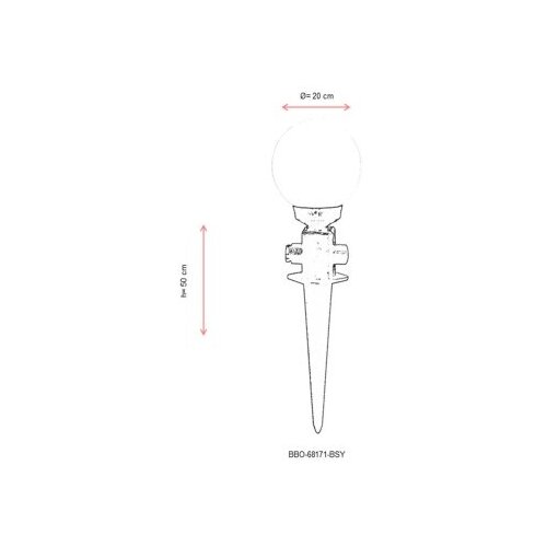 Opviq Vanjska zidna lampa BBO-68171-BSY, 50 cm, E27, 40W, IP65, Crna Slike