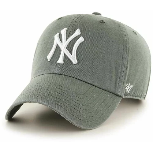 47 Brand pamučna kapa sa šiltom MLB New York Yankees boja: zelena, s aplikacijom