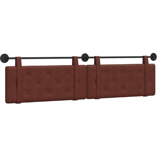  Držeće uzglavlje Zidne Sjajno smeđa 210 x 55 x 5 cm Antikni PU - Sjajna smeđa 200 cm bez LED Slike
