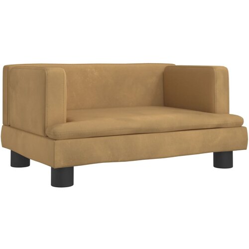 Maison Chic Otroški kavč - Otroški divan - Otroški sedež rjav 60x40x30 cm žamet, (21729576) Cene