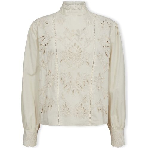 Y.a.s Topi & Bluze YAS Top Trophy L/S - Birch/Birch Bela Cene