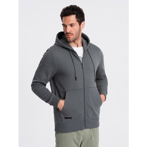 Ombre Unzipped cotton men&amp;#039;s BASIC sweatshirt - graphite Slike