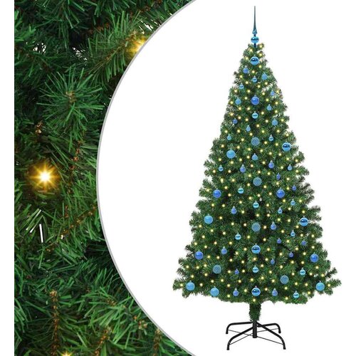 VidaXL Umjetno božićno drvce Zelena 210 cm PVC i Čelik i Plastika Slike